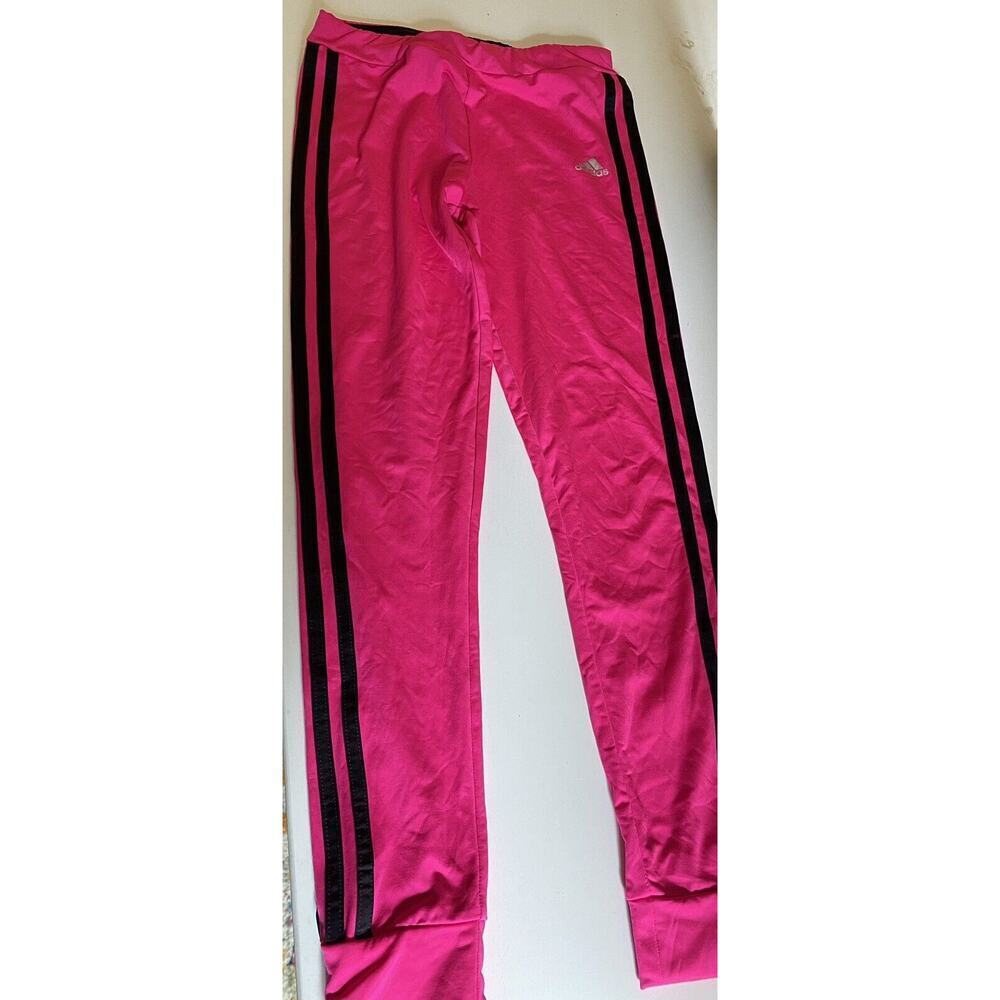 Adidas Girls Leggings Neon Pink - Picture 5 of 5